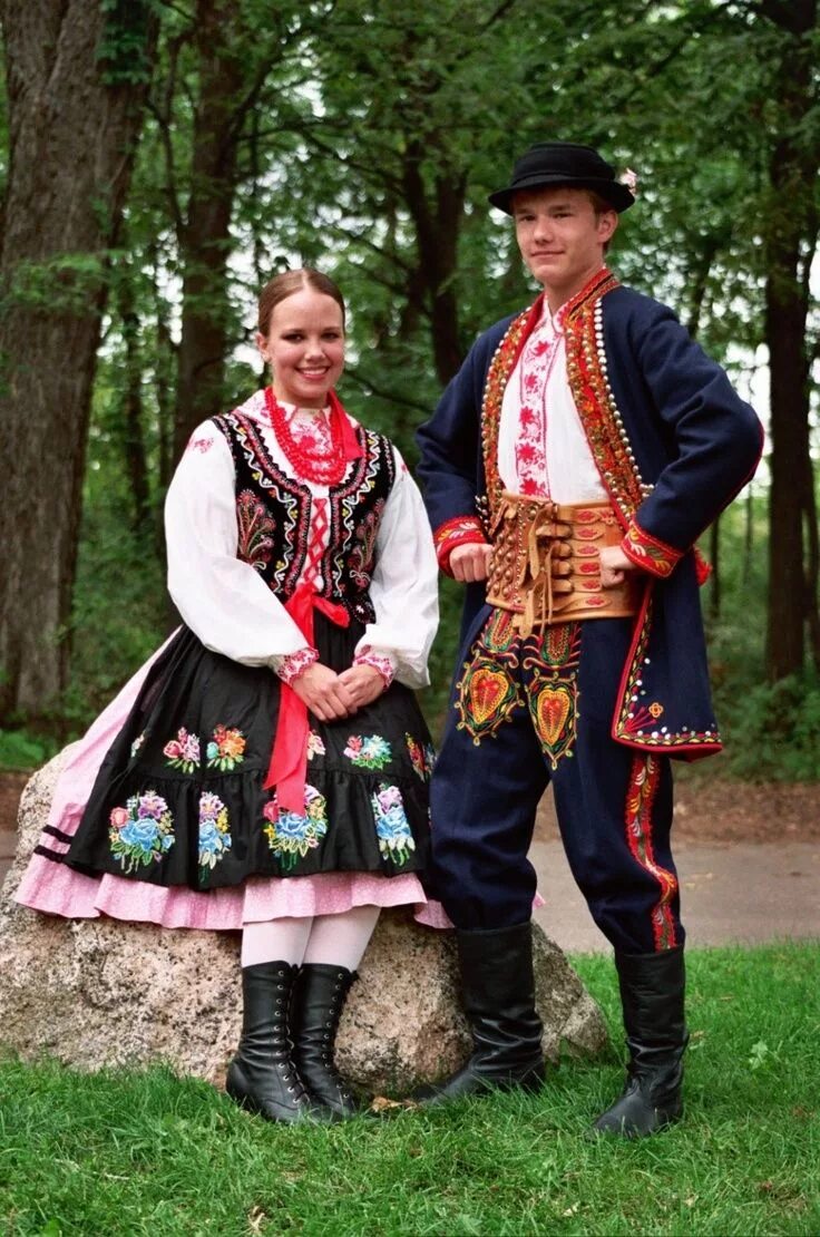 Польский национальный костюм женский фото Pologne Polish traditional costume, Folk clothing, Folk dresses