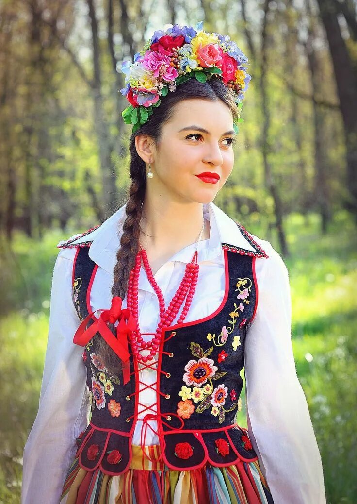 Польский национальный костюм женский фото Our Polish Model10 Polish traditional costume, Polish clothing, Slavic clothing