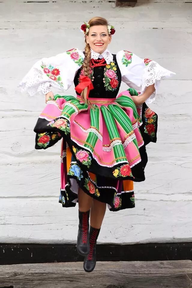 Польский национальный костюм женский фото Pin by Jola Podczerwińska on Łowicz-Central Poland Polish traditional costume, P