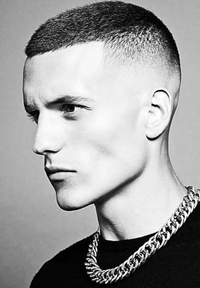 Полубокс стрижка мужская короткая с челкой ▷ 1001 + ideas de cortes de pelo degradado hombre Potongan rambut, Rambut pria, 