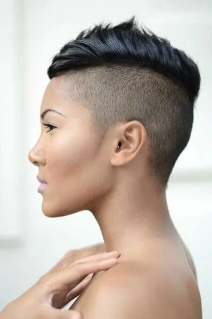 Полубокс стрижка женская фото на короткие Contact Support Short hair mohawk, Super short hair, Shaved hair