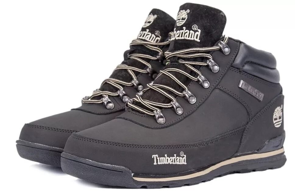 Полуботинки мужские зимние стиль timberland merrell columbia Мужские зимние ботинки Timberland Euro Sprint Black - купить в Санкт-Петербурге 