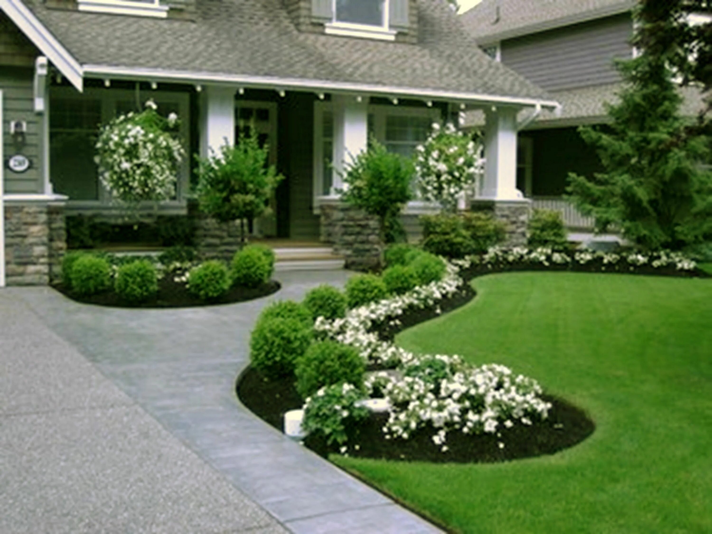 Получать дизайн ландшафтный Image result for diy front walkway landscaping ideas front yard ... Porch landsc