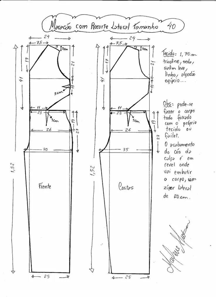 Полукомбинезон женский выкройка mono-largo-abertura-40 Costura fashion, Marlene mukai molde infantil, Modelagem 