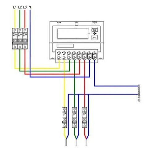 Полукосвенное подключение трехфазного счетчика Схема полукосвенного подключения - Banya-Expert.com - портал о технологиях строи