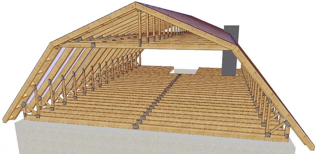 Полумансардная крыша фото Мансардная крыша: чертежи стропильной системы, основы расчета, планировка, сборк