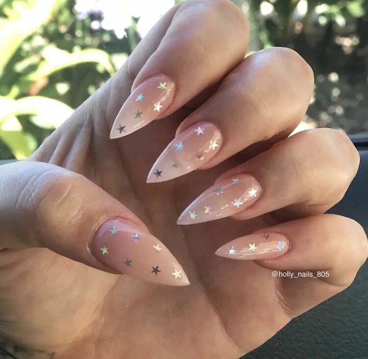 Полупрозрачный маникюр миндаль 11:22 pm// @jettelag Perfect nails, Gorgeous nails, Cute nails