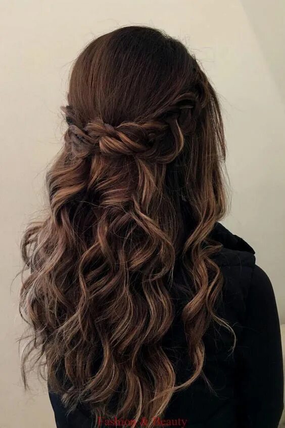 Полураспущенная прическа на длинные волосы 28 Captivating Half Up Half Down Wedding Hairstyles---brunette wedding hairstyle