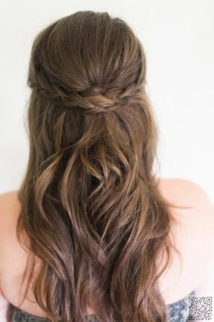 Полураспущенная прическа на средние волосы 37 Stunning Braided Crown Hairstyles for Every Occasion ... Penteados com trança