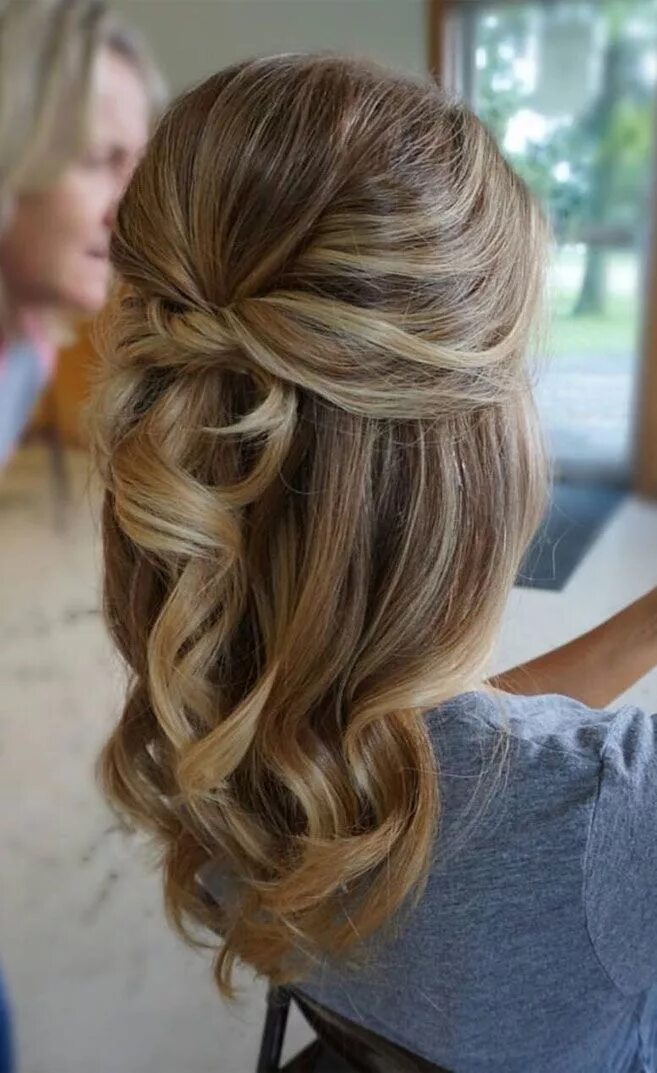 Полусобранные прически на средние волосы 43 Gorgeous Half Up Half Down Hairstyles That Perfect For A Rustic Wedding Down 