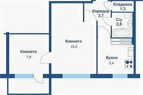 Полуторка квартира планировка фото Екатеринбург, ул. Волгоградская, 41 (Юго-Западный), продаётся двухкомнатная квар