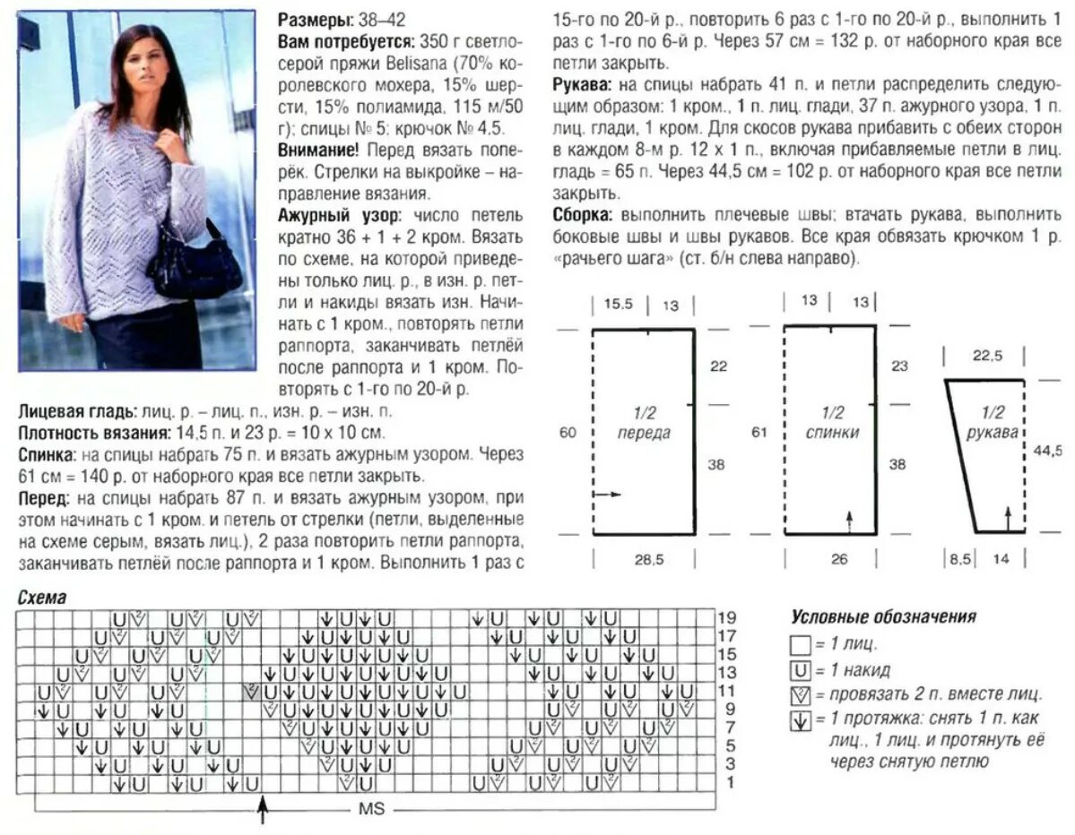 Полуверы вязаные спицами схемы и описание женские Картинки ВЯЗАНИЕ ПУЛОВЕР ЖЕНСКИЙ ОПИСАНИЕ