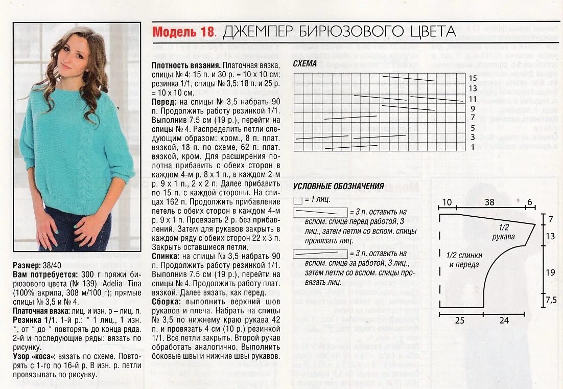 Полуверы вязаные спицами схемы и описание женские Схема вязать полувер