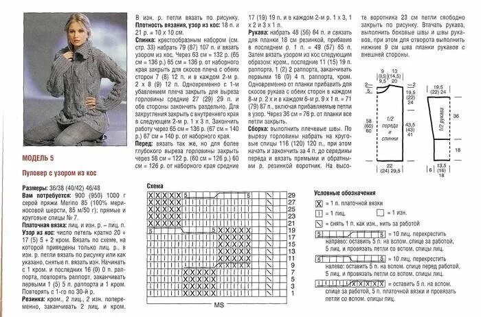 Полуверы женские спицами со схемами Подборка теплых свитеров и джемперов. Описания+схемы. Вязание на спицах - koneva