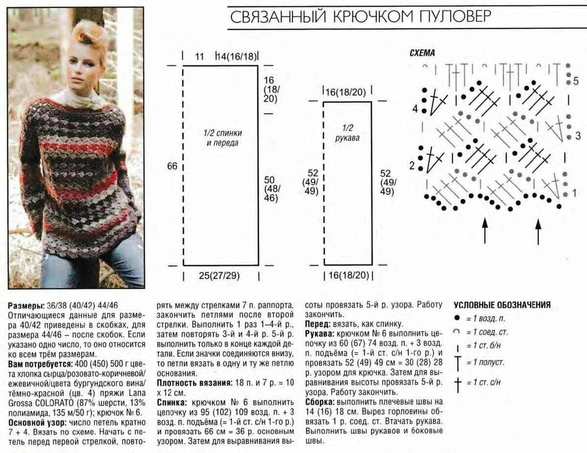 Полуверы женские вязаные крючком схемы Джемпера и кофты крючком схемы - журнал 13malyshok.ru