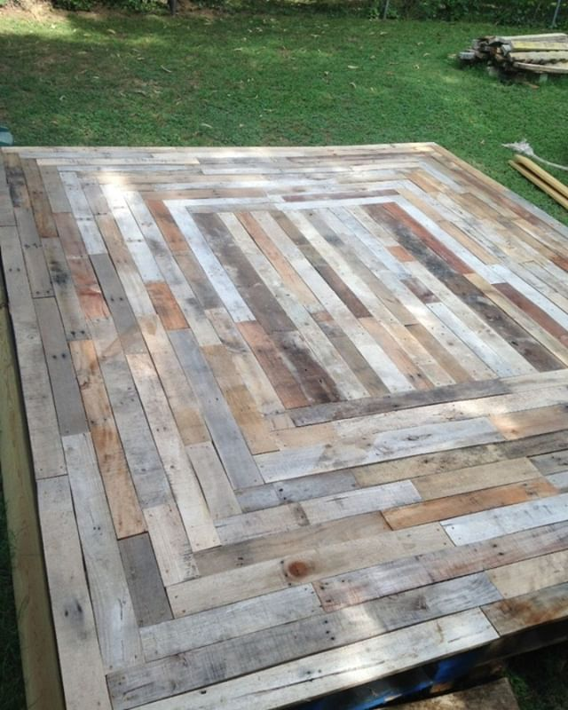 Полы в беседке из дерева своими руками Instagram Diy backyard, Pallet patio decks, Pallet patio