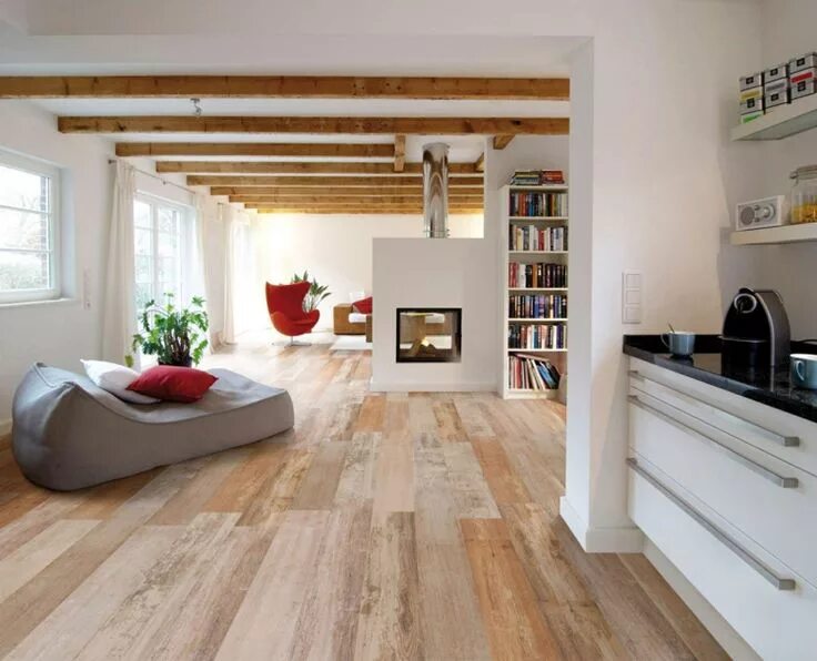 Полы в интерьере гостиной фото керамическая плитка под дерево фото (17) Wood floors wide plank, Timber tiles, P