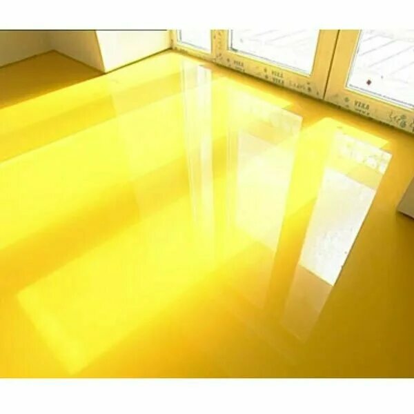 Полы желтого цвета фото Yellow epoxy resin + hardener - DCRA.EU