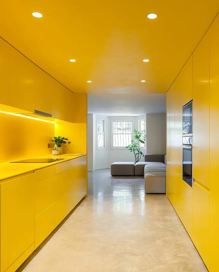 Полы желтого цвета фото Hello yellow: Russian For Fish breathes new life into a London terrace duplex Ye