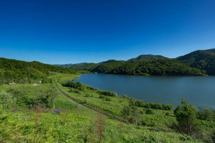 Поляковское озеро холмск фото Водохранилище Тайное