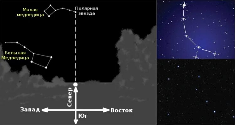 Полярная звезда на небе фото расположение Куда указывает полярная - найдено 90 картинок