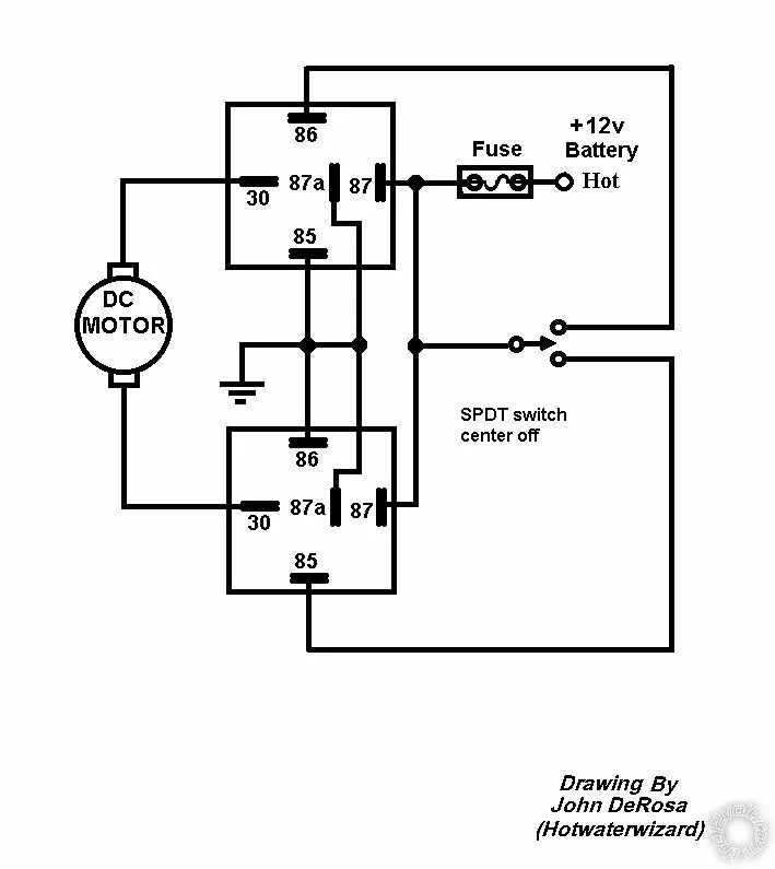 Полярность подключения реле 24v winch reversing