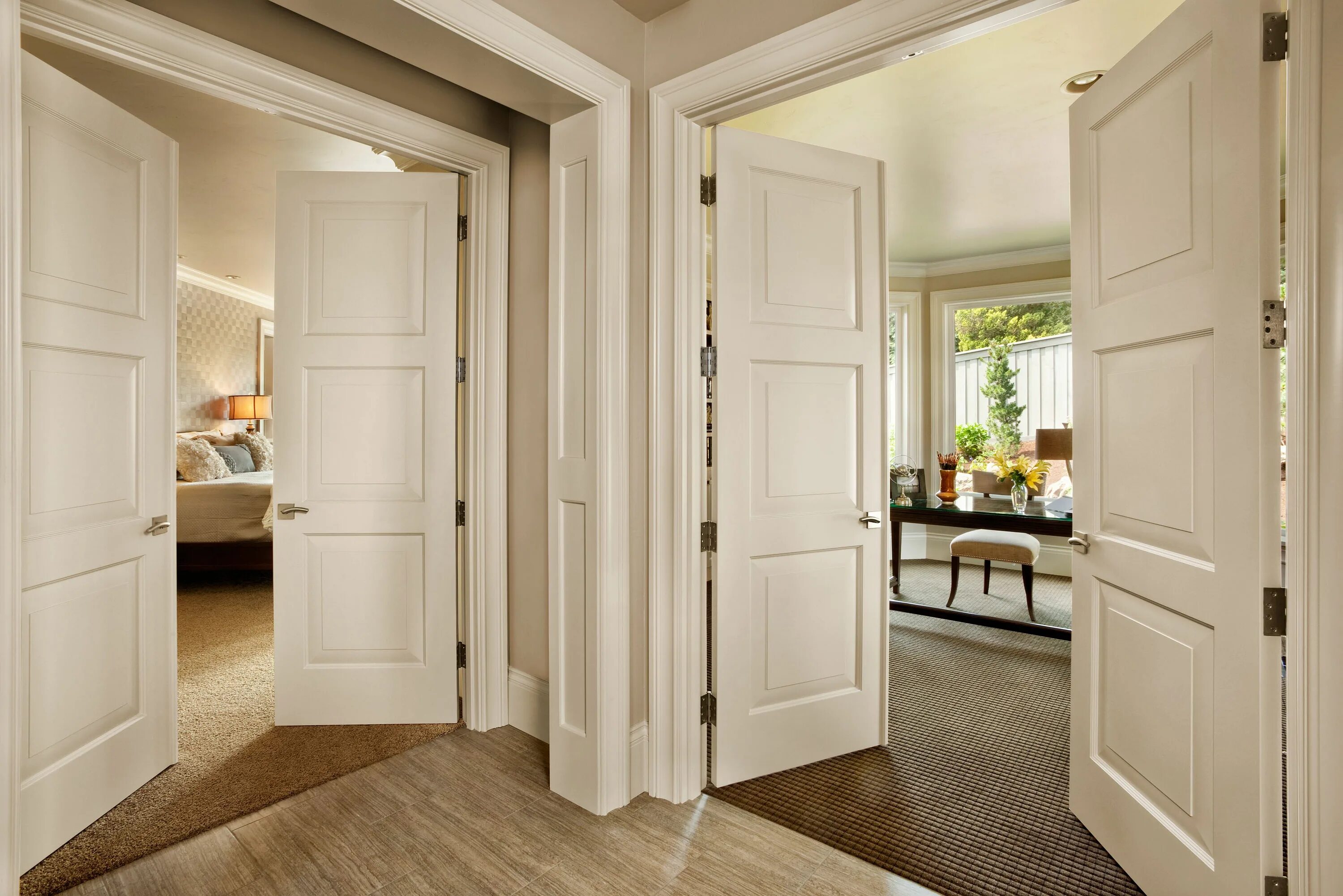 Полые двери в интерьере Contemporary (E) Panel Doors Contemporary interior doors, White interior doors, 