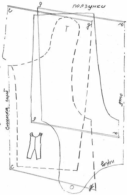 Ползунки для куклы выкройка ползунки