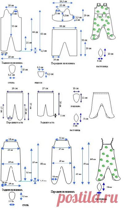 Ползунки своими руками выкройки Выкройка ползунков и штанишек šūšana bērniem un zīdainīšiem Постила