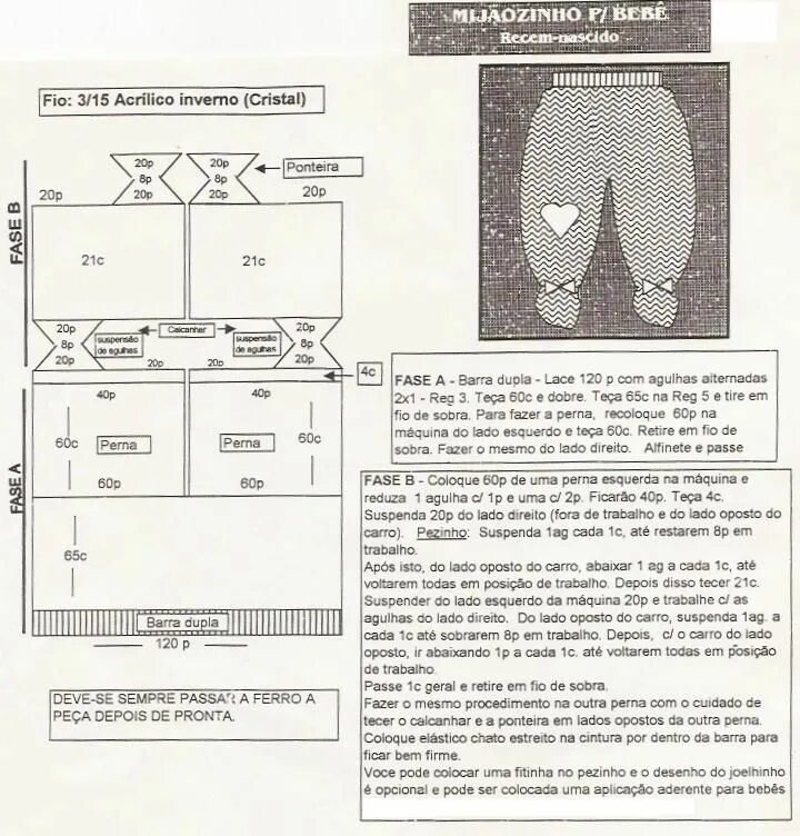 Ползунки вязаные для новорожденных спицами со схемами Máquina de tricô, Trico, Pontos de tricô