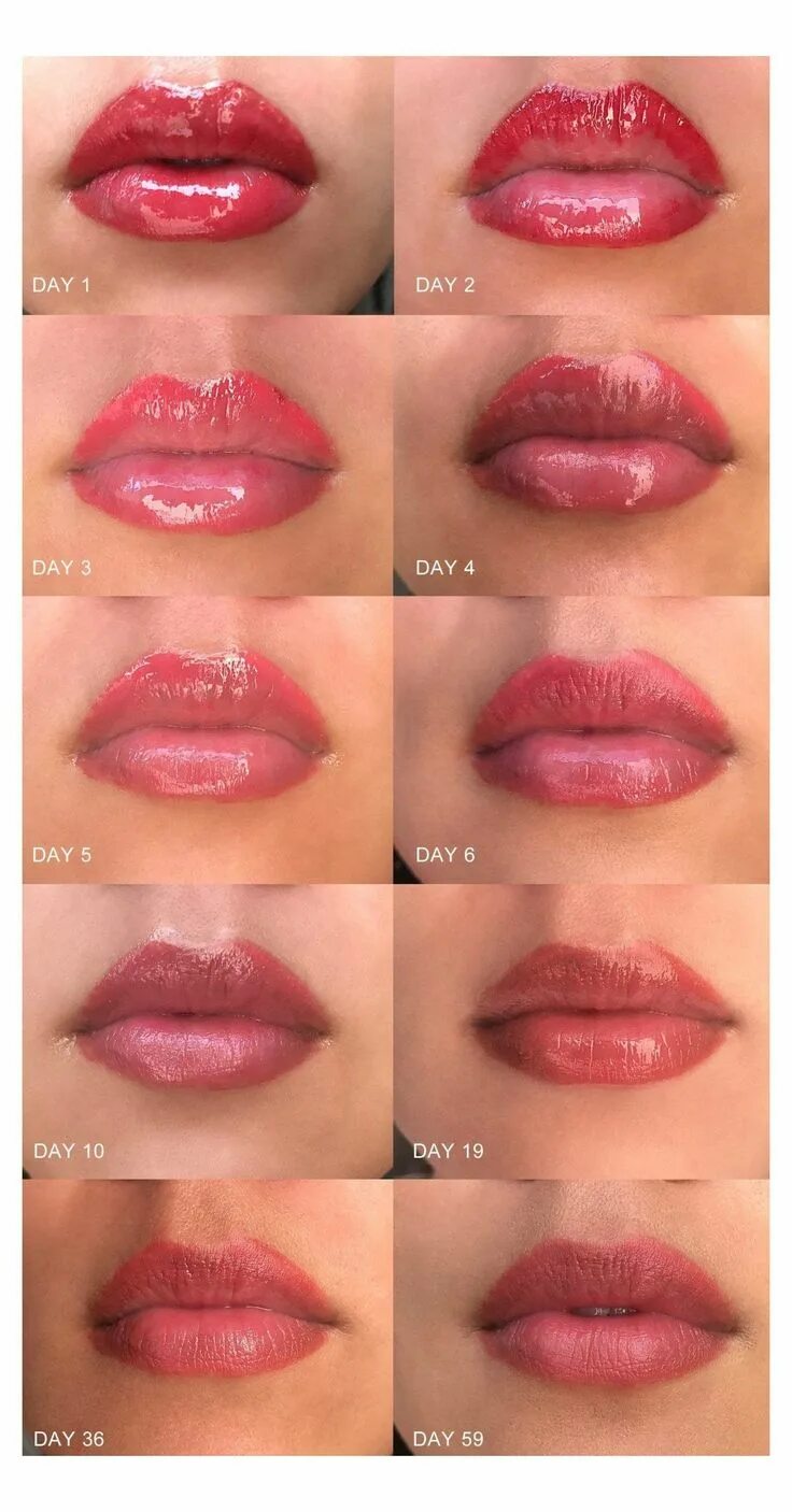 Помада после татуажа губ permanent makeup lip healing #permanent #makeup #lips #healing #permanentmakeupl