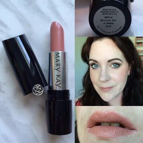 Помада розовое дерево фото Mary Kay Gel Semi-Matte Lipstick swatch in Bashful You Mary kay, Labiales, Maqui