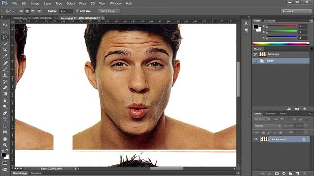 Как поменять лицо на фото в фотошопе - YouTube