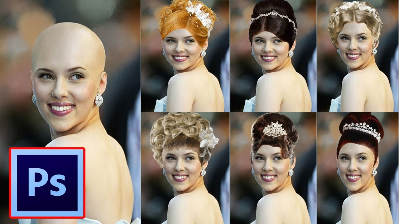 Поменять прическу на фото онлайн бесплатно Adobe Photoshop CS6 : How to Change Hairstyle photoshop - YouTube