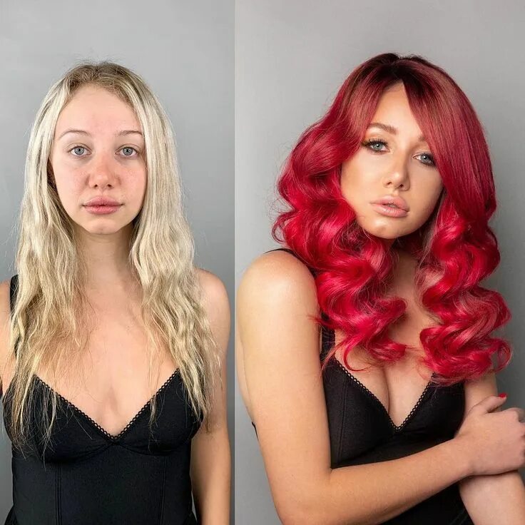 Поменять прическу цвет волос 30+ Inspirational Before And After Hair Transformations Hair transformation, Hai