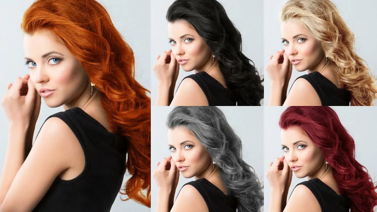 Поменять прическу цвет волос How to Change Hair Color (Dark/Brunette to other colors) Photoshop Tutorial - Yo