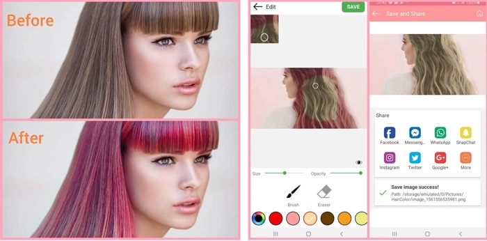 Поменять прическу цвет волос Hair Color Changer Styler Techtippr