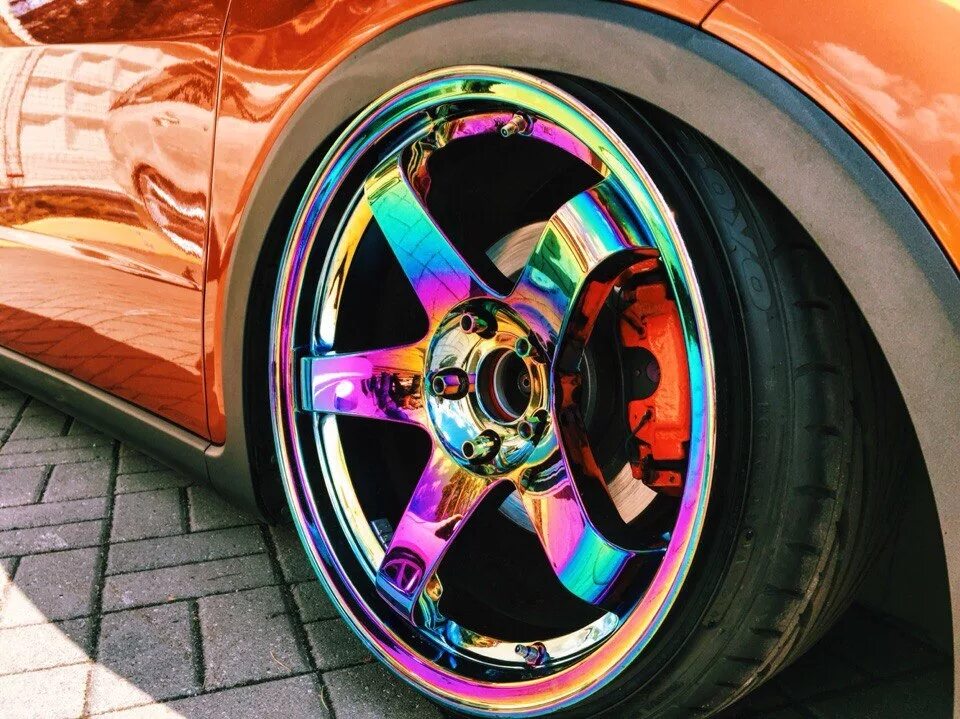 Поменять цвет дисков онлайн на фото NeoChrome Mania! Wheel set 2016. - Honda Civic 5D (8G), 1,8 л, 2008 года колёсны