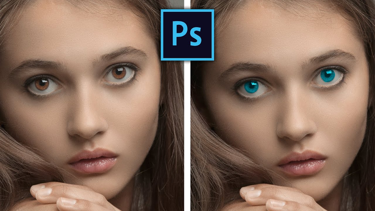 Поменять цвет глаз на фото онлайн Change Eye Color in Photoshop Just 1 Minute Tutorial - YouTube