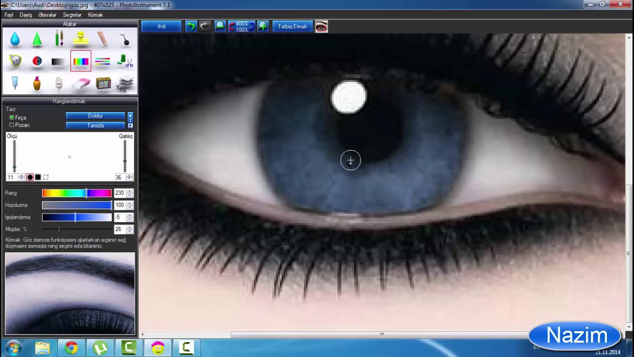 Поменять цвет глаз онлайн на фото бесплатно Change your eye color PhotoInstrument 7.1 - YouTube