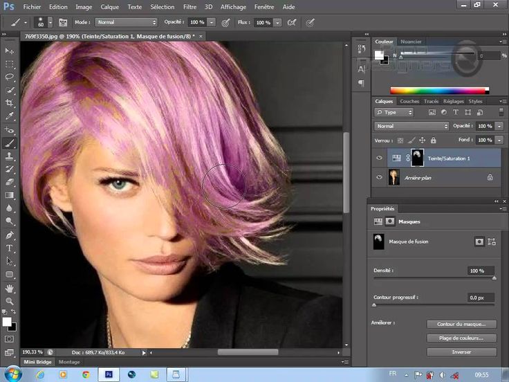 Поменять цвет волос на фото бесплатно comment changer la couleur des cheveux : adobe photoshop cs6 Photoshop, Photosho