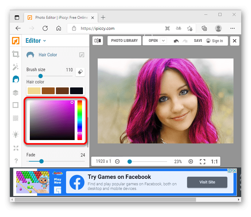 Поменять цвет волос на фото онлайн Приложение где можно менять цвет