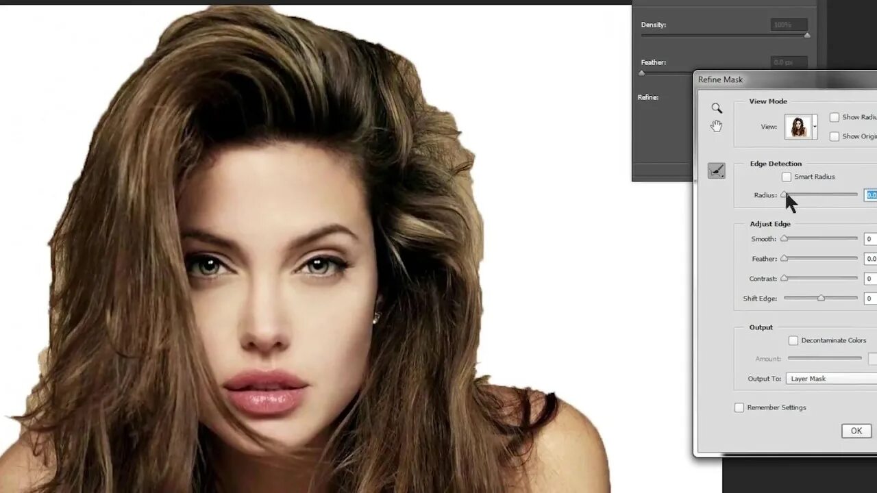 Поменять волосы на фото Photoshopping Angelina Jolie Hair- Photoshop maintaining hair details with maski