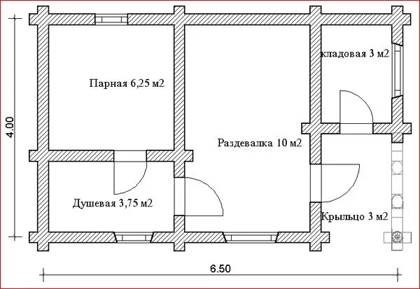 Помещение бани чертежи Заказать Проект бани "БН-3593", оцилиндрованное бревно, 24 кв.м. в Москве - Веко