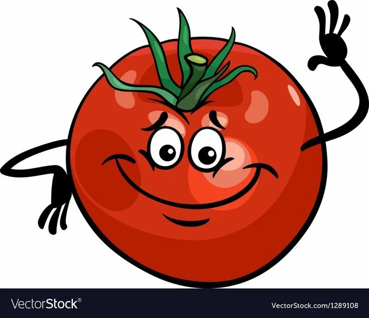 Помидор детский фото Cute tomato vegetable cartoon vector image on VectorStock Vegetable cartoon, Car