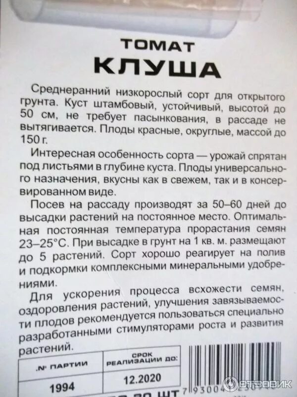 Помидоры клуша описание сорта фото отзывы Отзыв о Семена Сибирский сад Томат "Клуша" Отличная всхожесть.