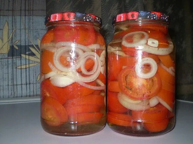 Помидоры с луком на зиму фото Фотография Food, Mason jars, Jar