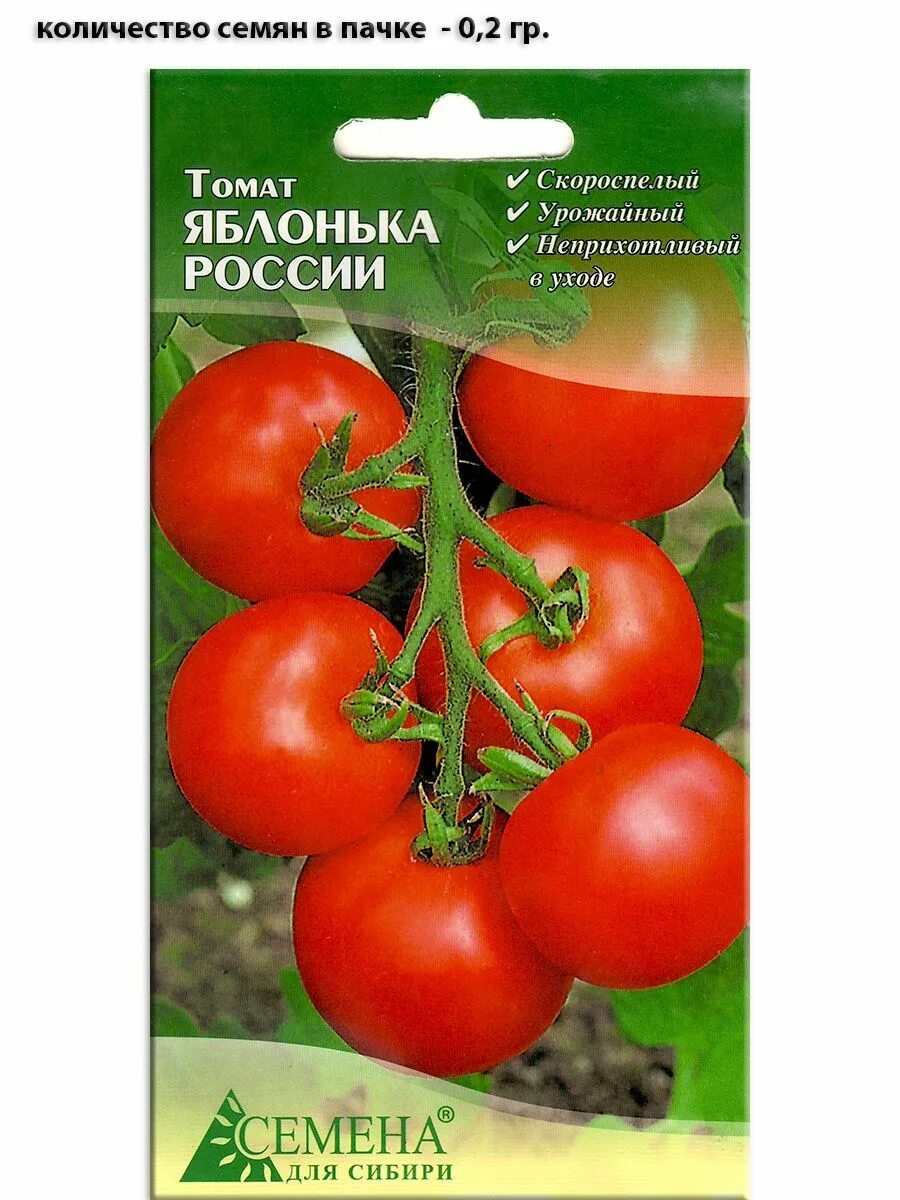 Помидоры яблонька фото Томат Яблонька России, 0,2г (цв.) 1 упаковка УМка.семена 148604343 купить в инте