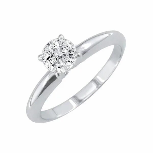 Помолвочное кольцо с бриллиантом фото White Gold 14K Jewelry Round Solitaire 0.75 Carat New Diamond Ring Products Gold