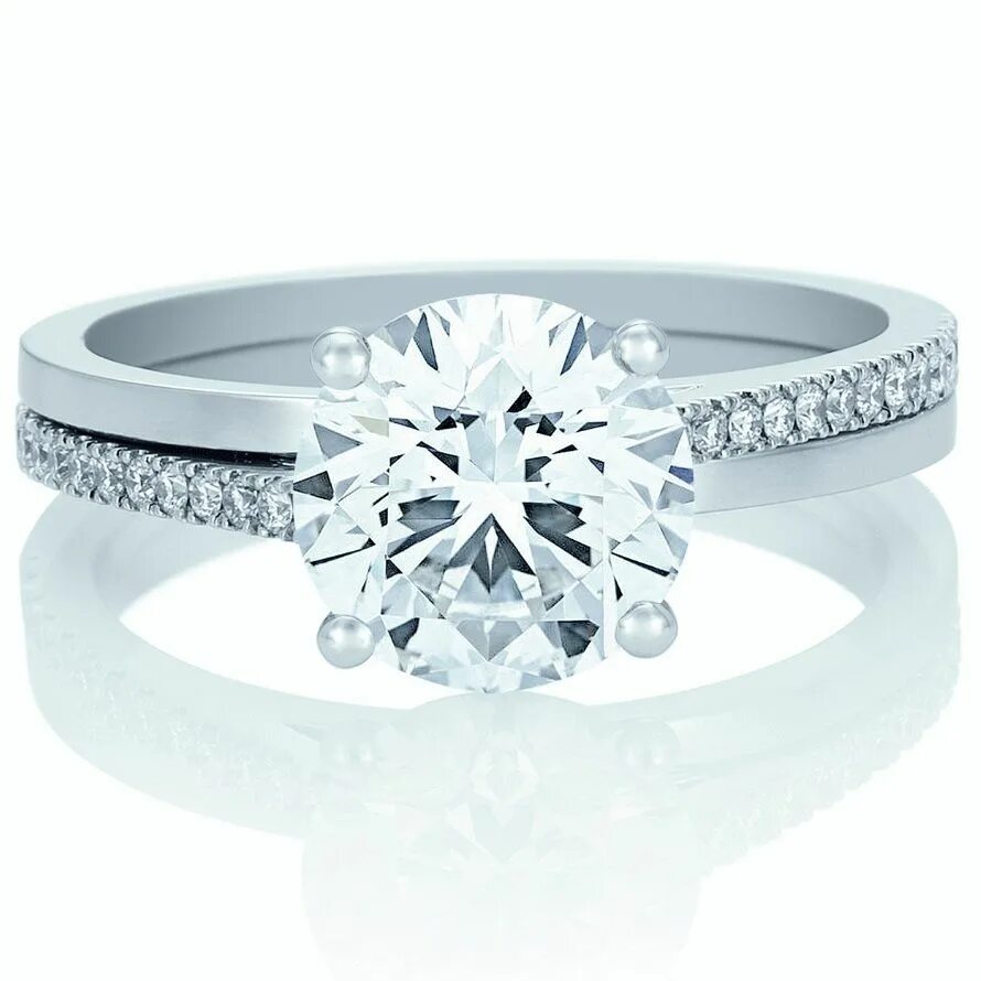 Помолвочное кольцо с бриллиантом фото platinum f/vs 0.90ct round diamond engagement ring Bague fiancaille, Bagues de f